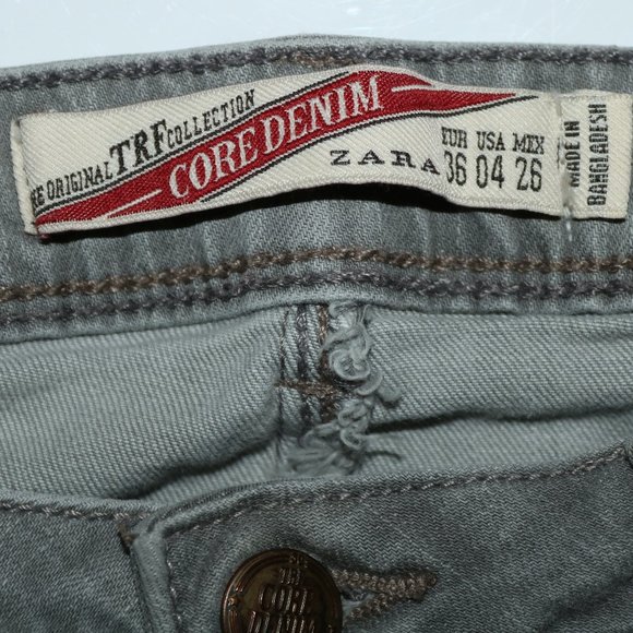Zara Core Denim ORIGINAL TRF COLLECTION Grey Jeans - Picture 4 of 8